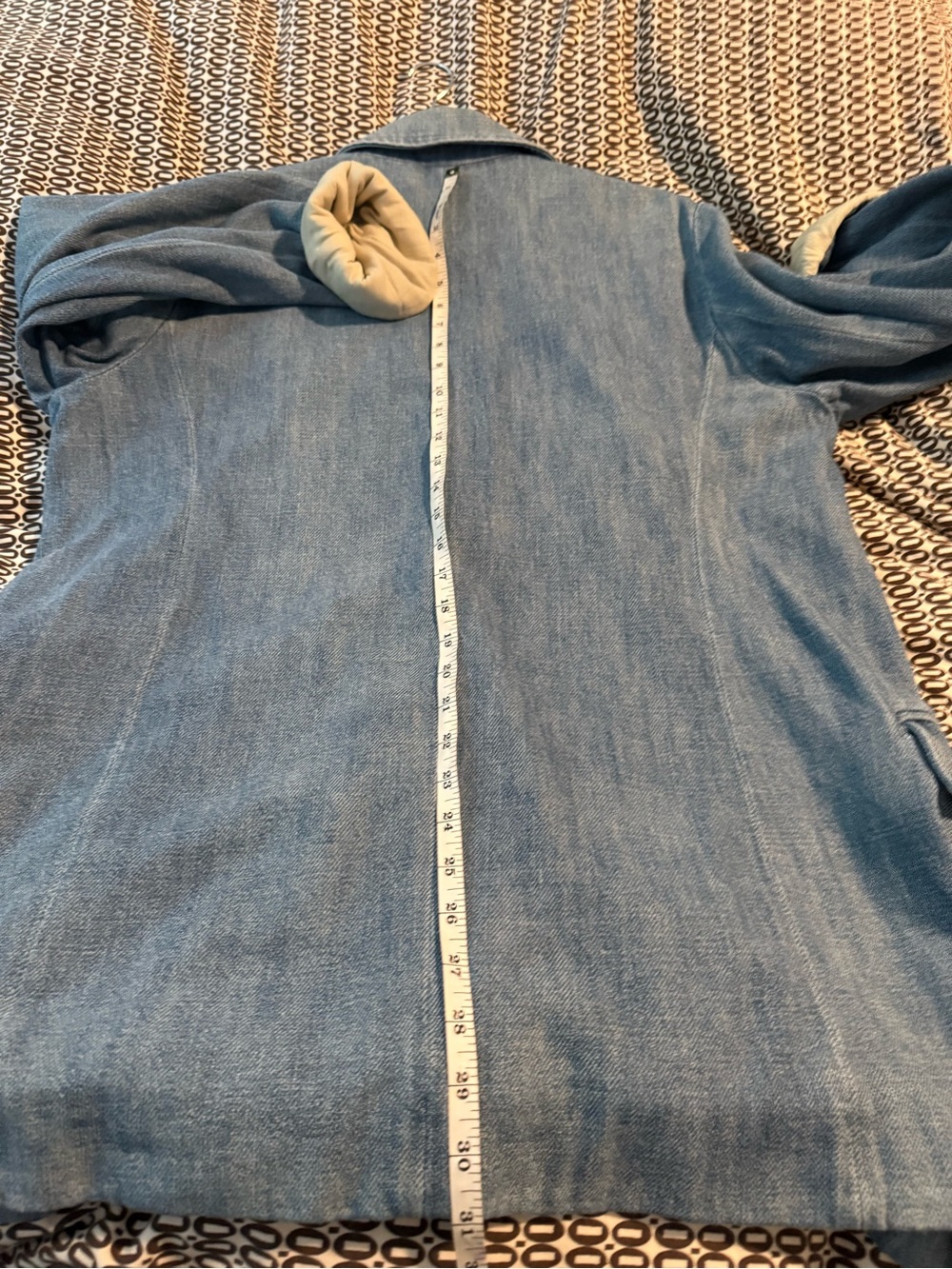 Free People Adriana Denim Double-Breasted Blazer - Picture 14 of 14